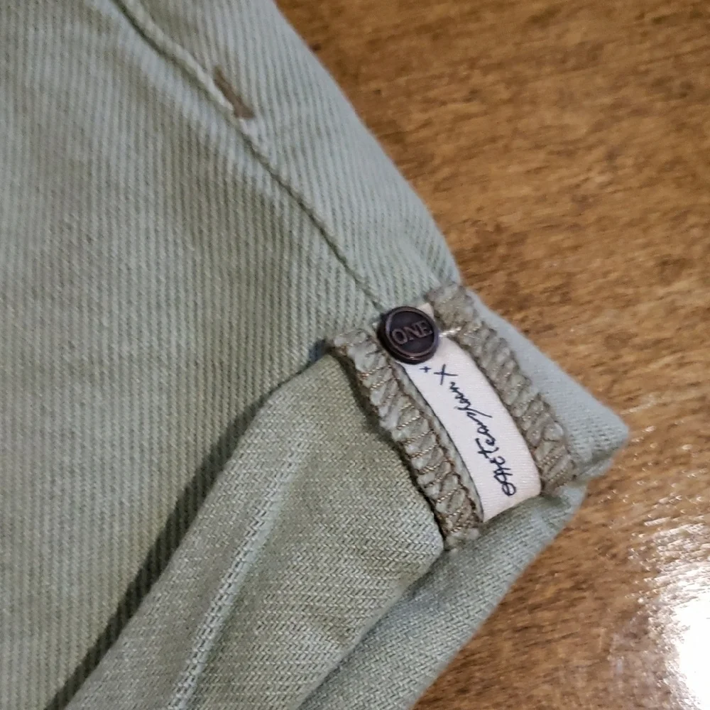 One Teaspoon Women's Khaki Green Denim Bandits Shorts 32 - Picture 5 of 8